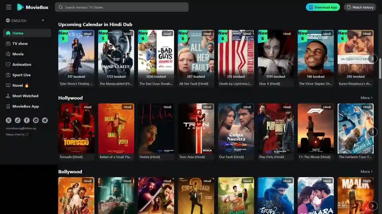 Moviebox TV Mod Movies