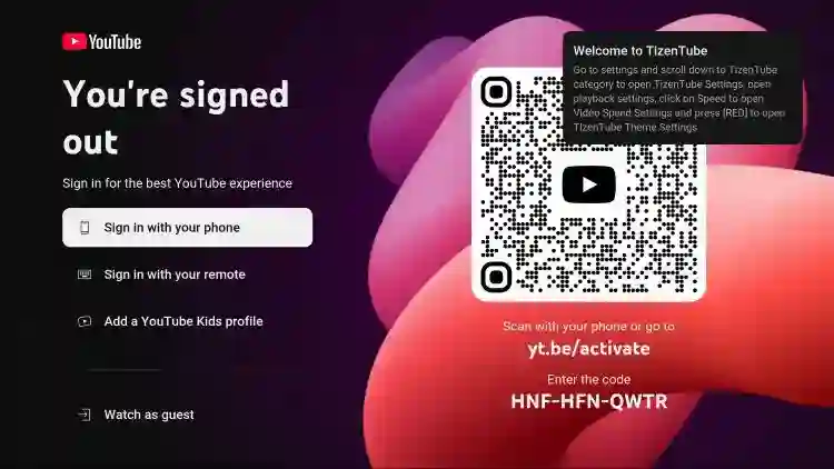 YouTube tv Mod Home Screen